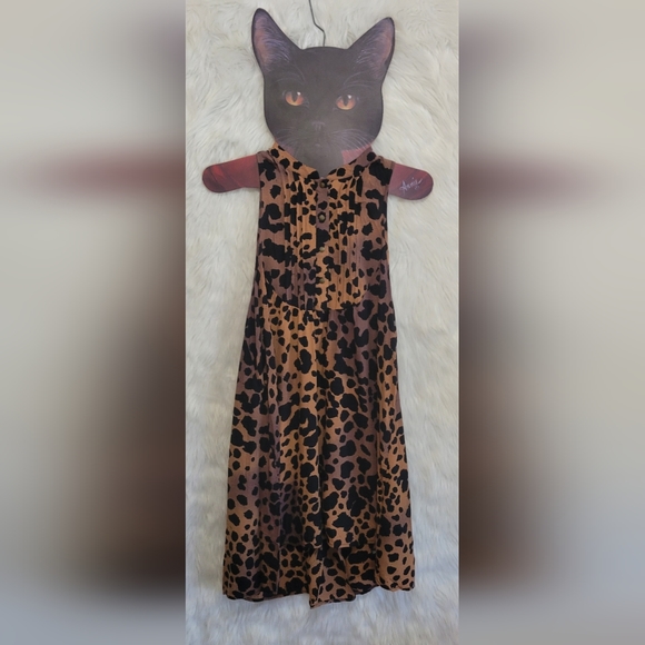 Vans Womens SMALL Leopard Print Racer Back High Low boho Flowy - Picture 2 of 4